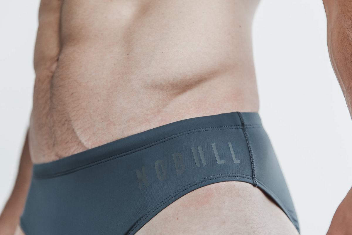 Nobull Swim Brief Men's Swim Dark Grey | Australia (QM3816)